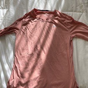 Nike Dri-Fit Long-Sleeve Running Shirt, Size M, Salmon Color